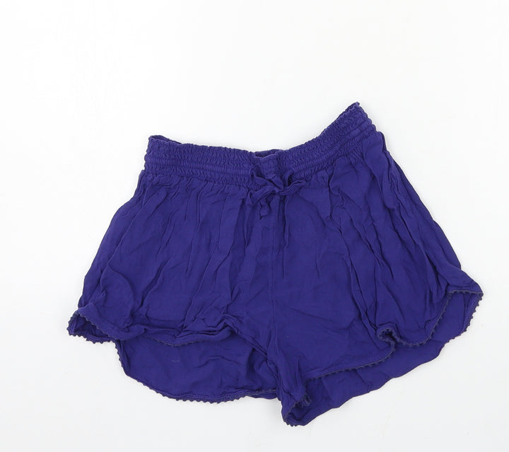 Preworn Girls Blue Sweat Shorts Size 10 Years