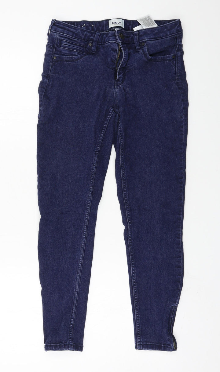 Only Womens Blue Denim Skinny Jeans Size M L24 in