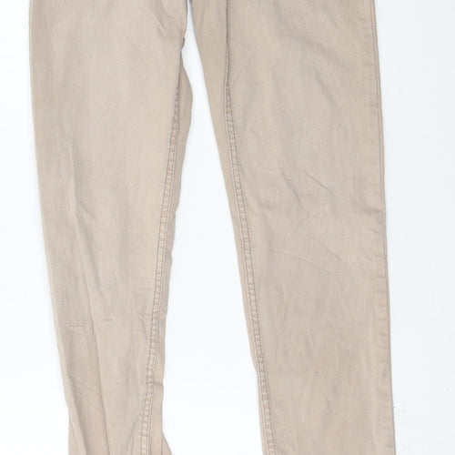 H&M Womens Brown  Denim Straight Jeans Size 8 L29 in
