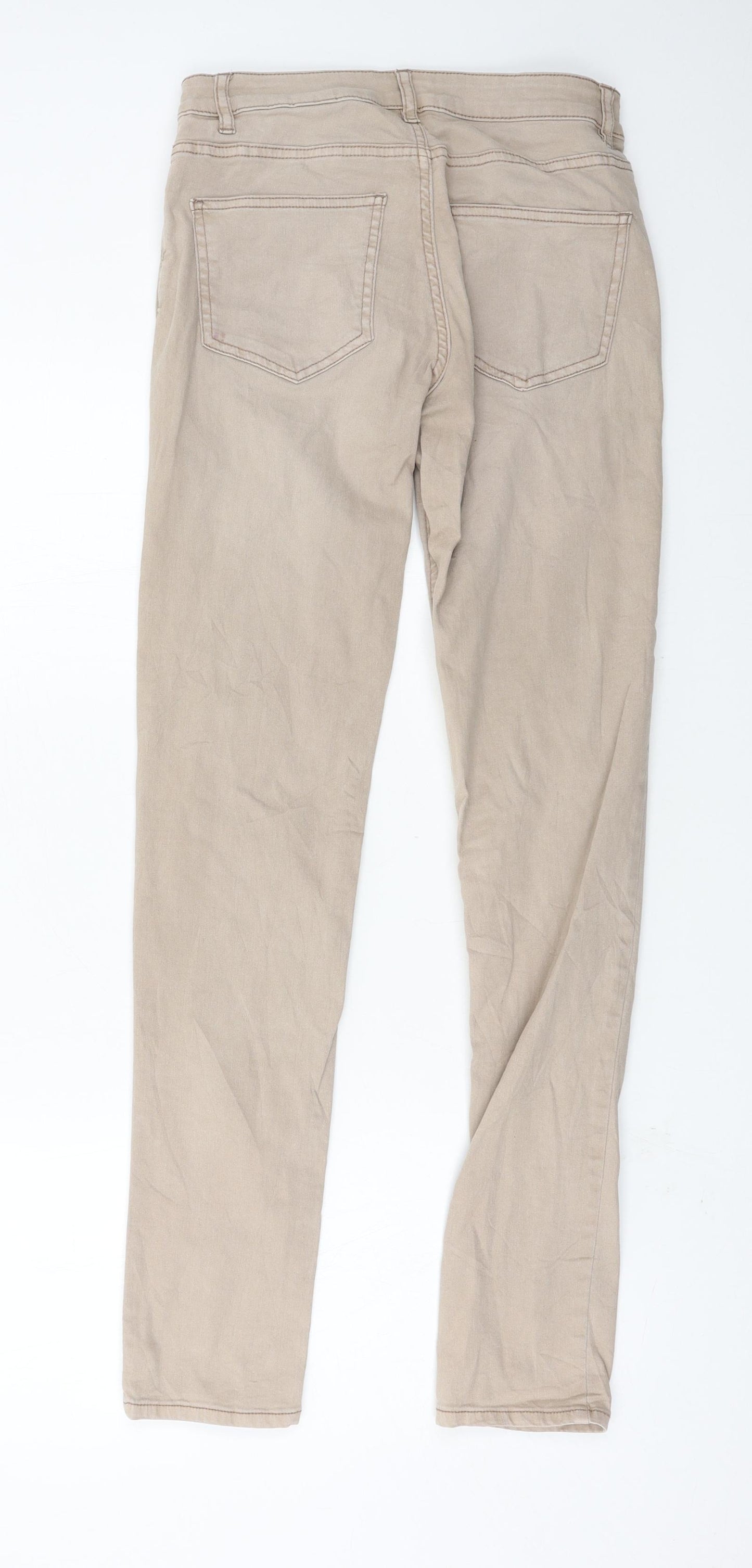 H&M Womens Brown  Denim Straight Jeans Size 8 L29 in