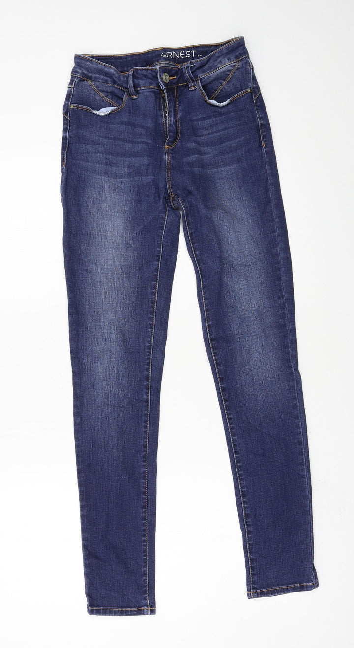 Ernest Womens Blue  Denim Straight Jeans Size 26 in L29 in