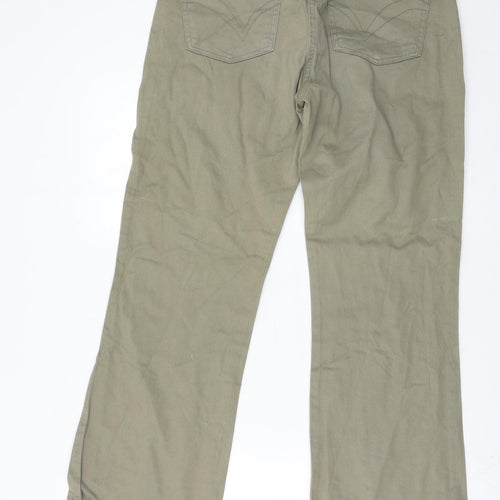 Papaya Womens Green   Straight Jeans Size 12 L29 in