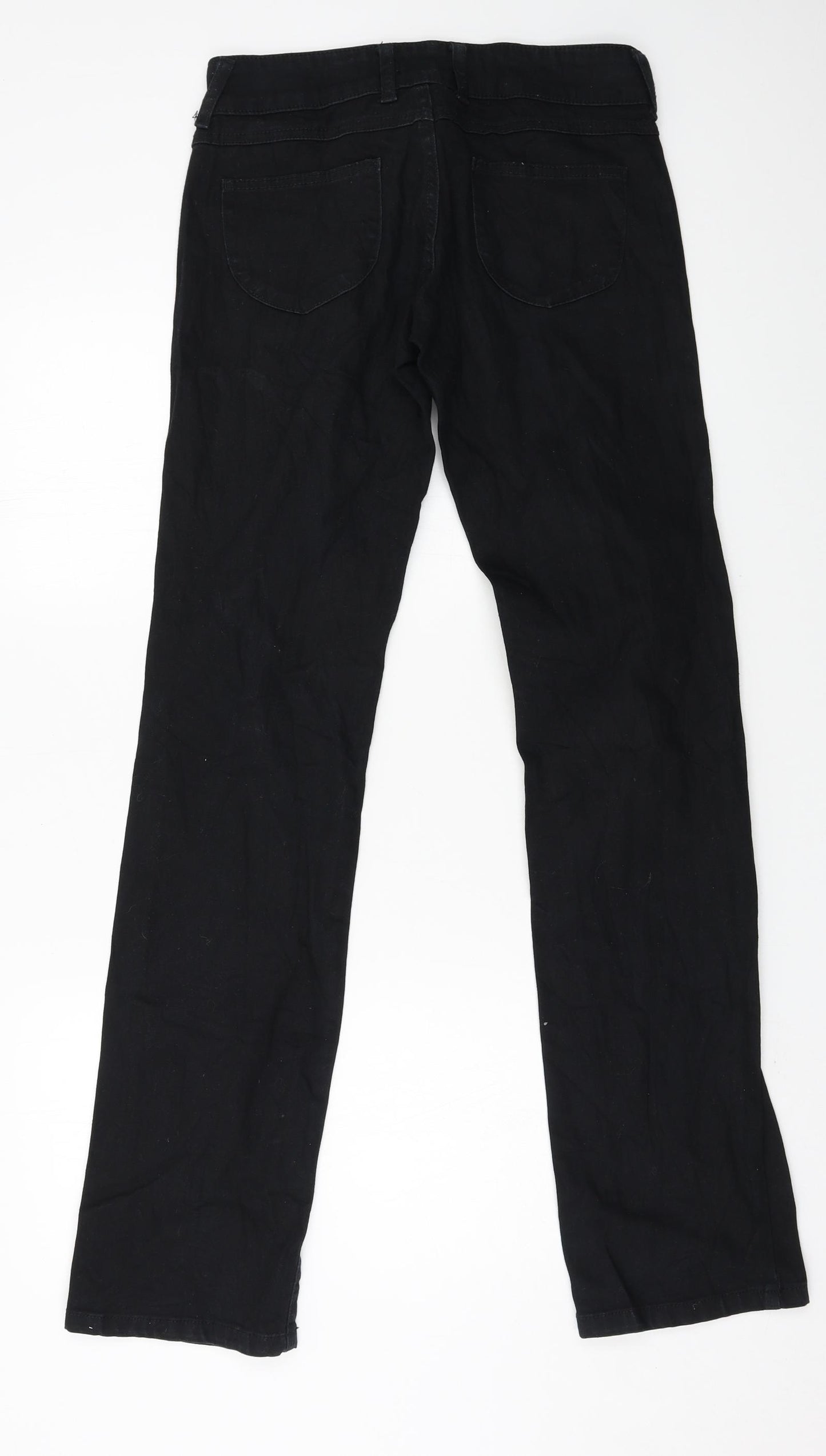 VILA Womens Black  Denim Straight Jeans Size 29 in L33 in