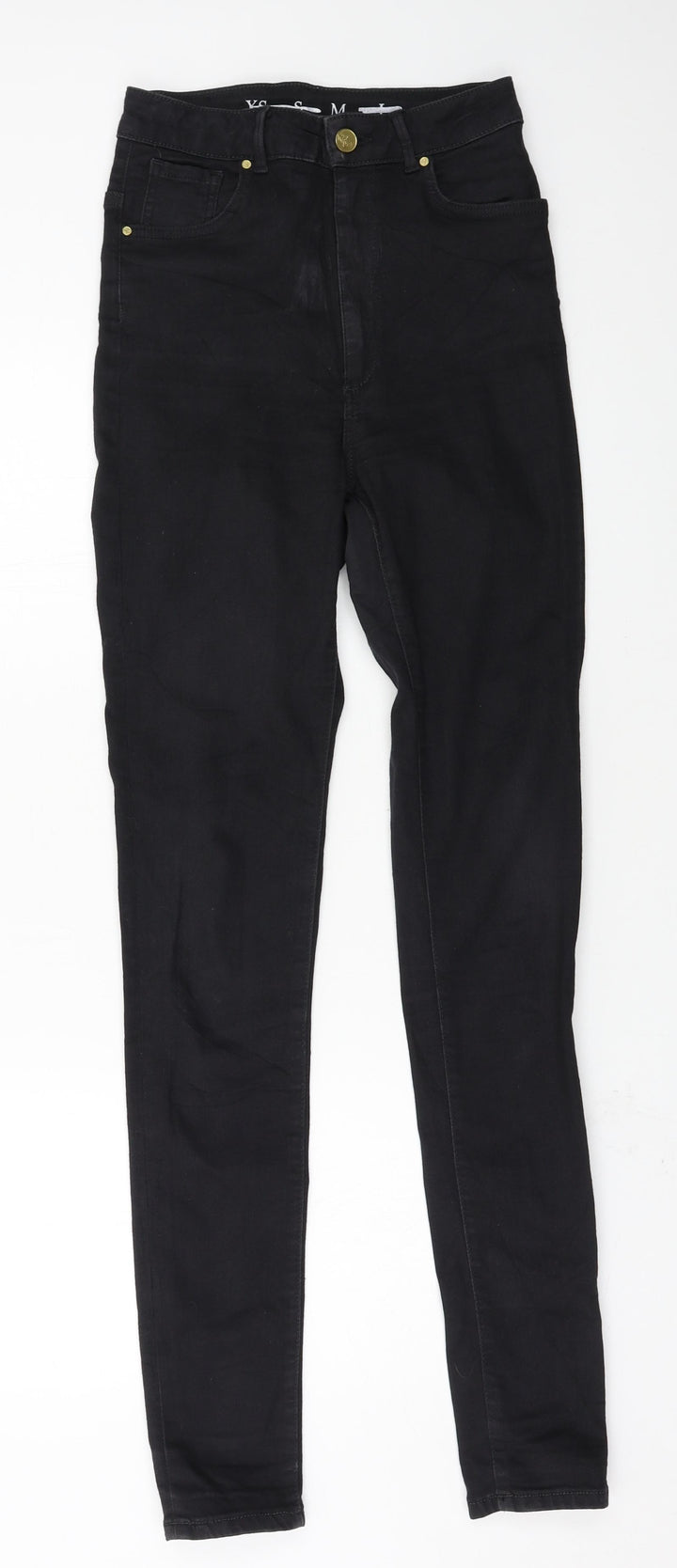 Never Denim Womens Black Denim Skinny Jeans Size M L30 in