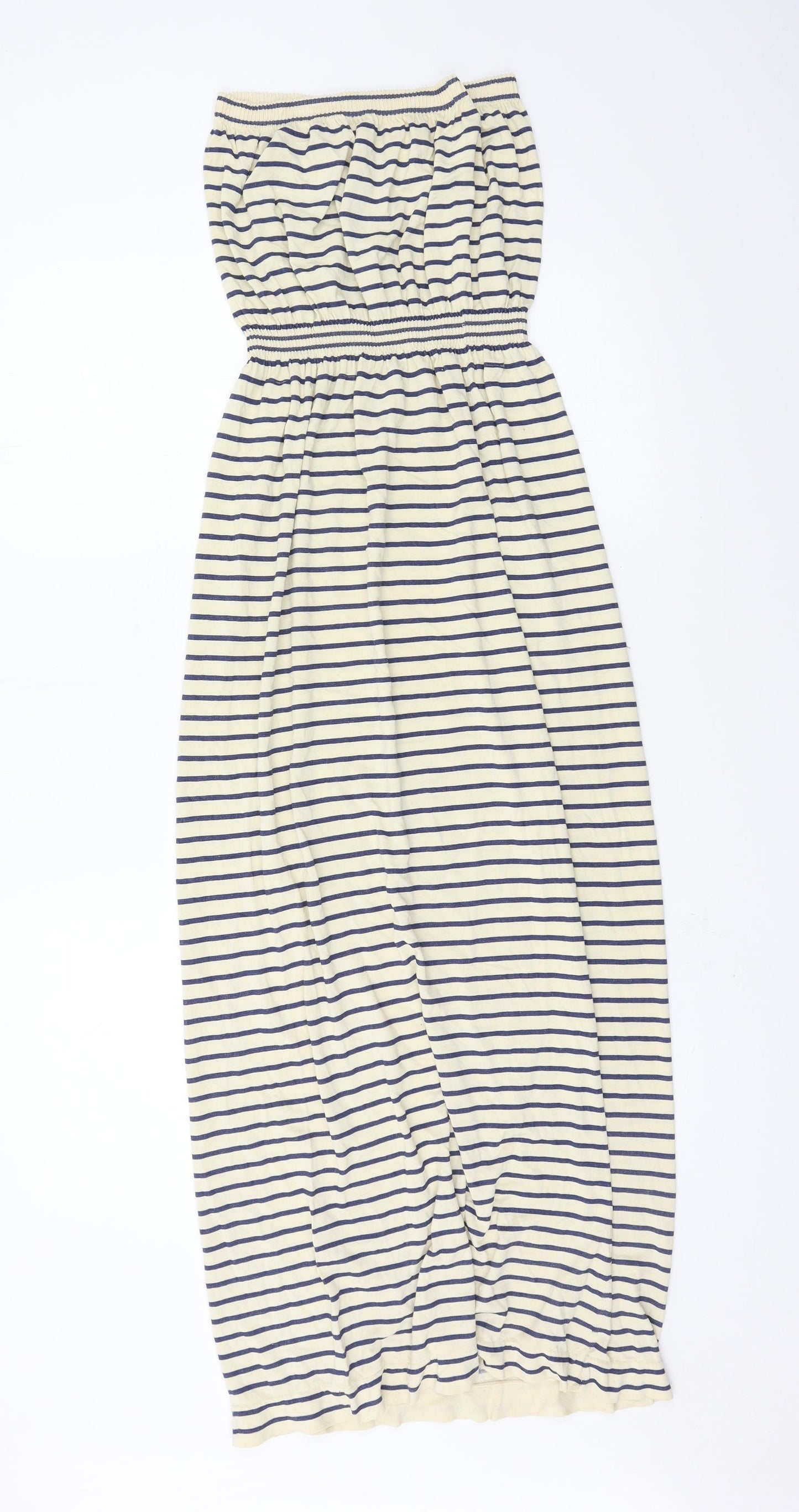 Ocean Club Womens Ivory Striped  Maxi  Size 8