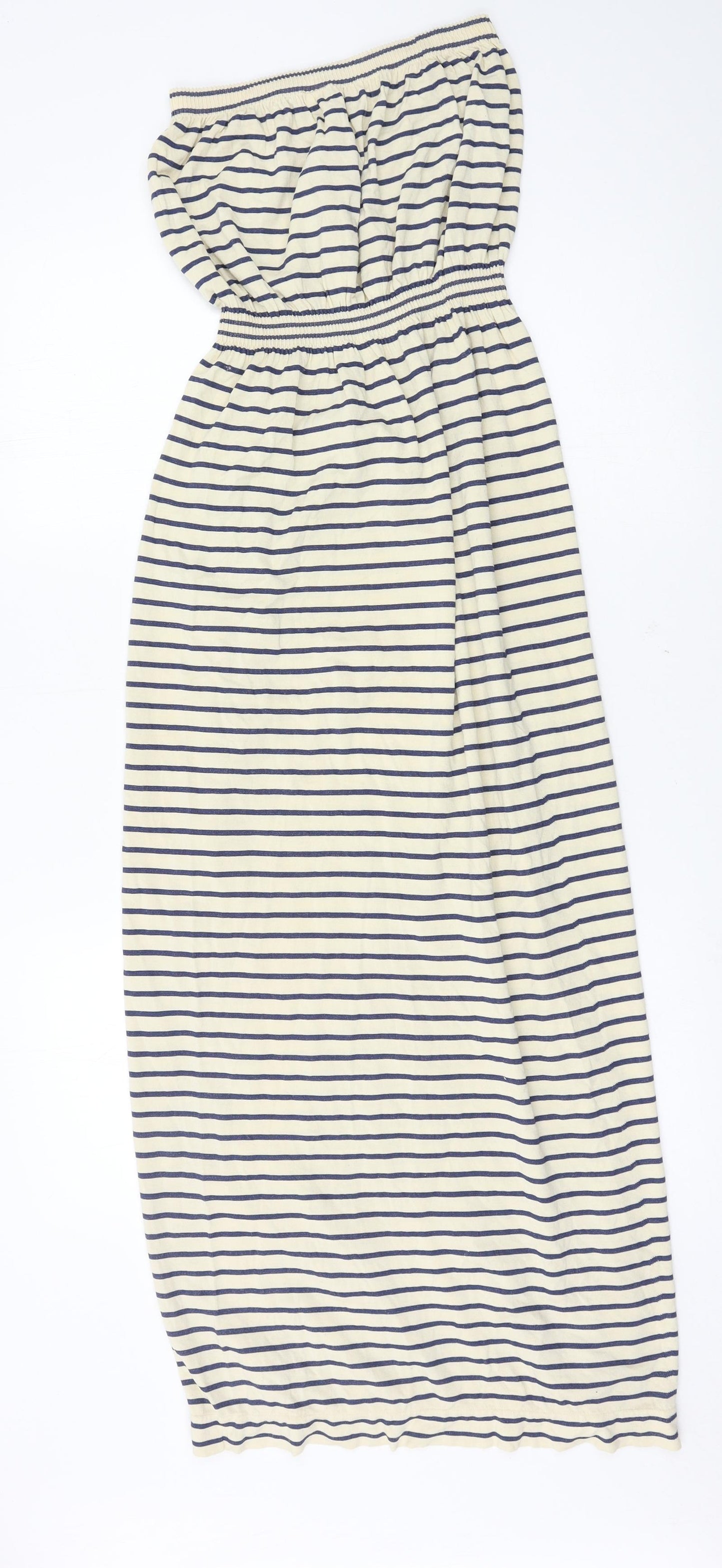 Ocean Club Womens Ivory Striped  Maxi  Size 8