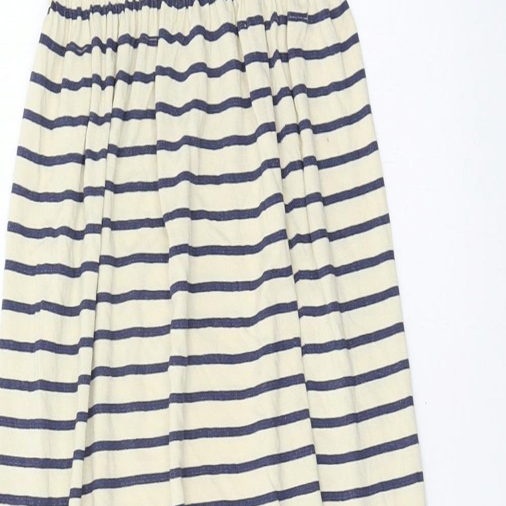 Ocean Club Womens Ivory Striped  Maxi  Size 8