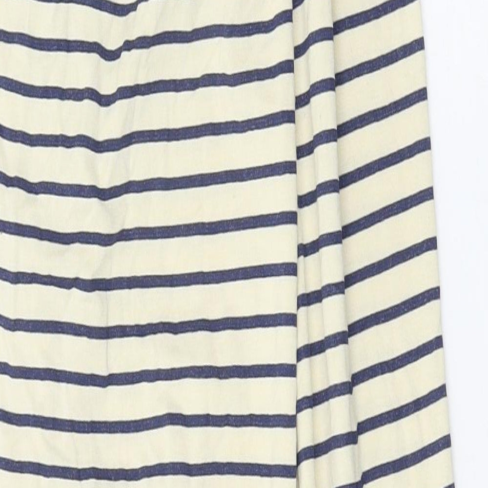 Ocean Club Womens Ivory Striped  Maxi  Size 8