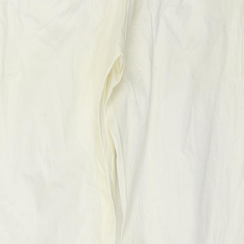 H&M Womens Ivory  Denim Skinny Jeans Size 14 L26 in