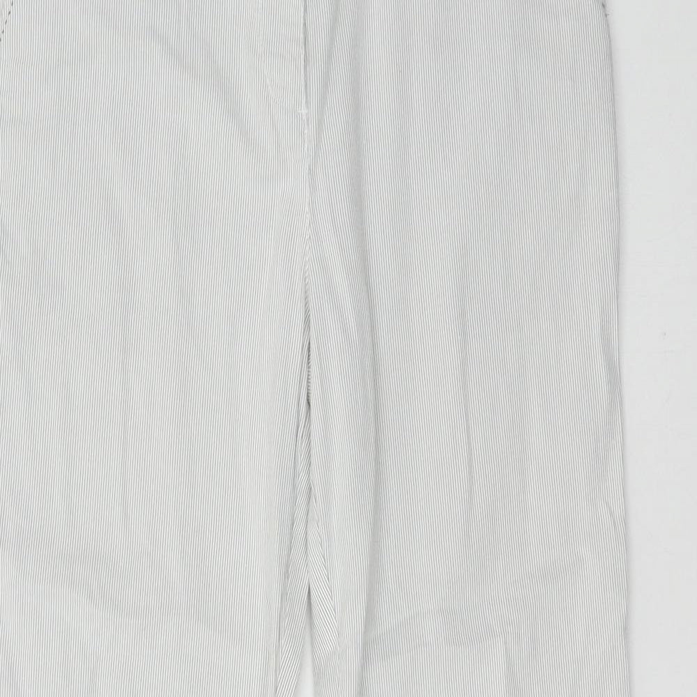 Per Una Womens Grey Striped  Trousers  Size 12 L28 in
