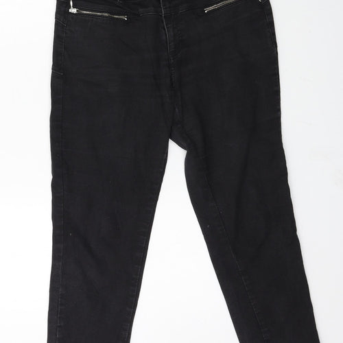 Imitz Womens Black  Denim Straight Jeans Size 10 L24 in