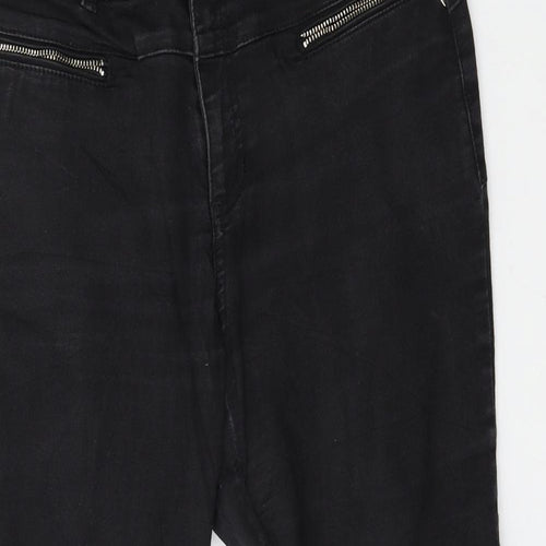 Imitz Womens Black  Denim Straight Jeans Size 10 L24 in