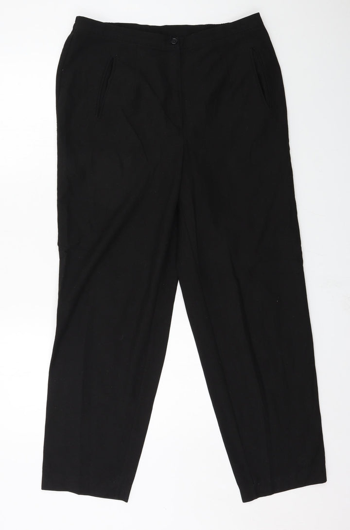 Debenhams Womens Black Trousers Size 14 L28 in