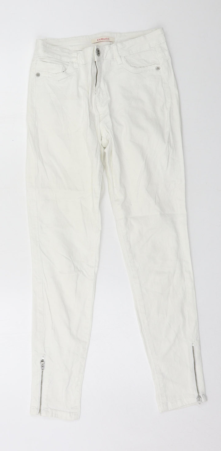 Camaïeu Womens White  Denim Skinny Jeans Size 28 in L26 in