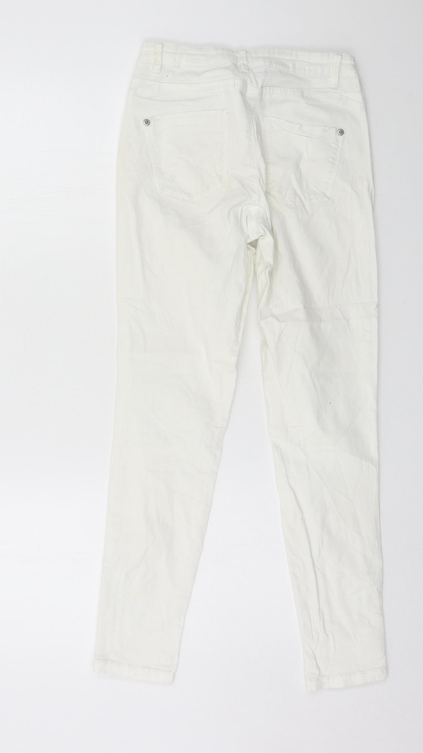 Camaïeu Womens White  Denim Skinny Jeans Size 28 in L26 in