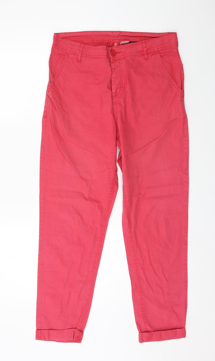 Divided Womens Pink   Chino Trousers Size 10 L26 in