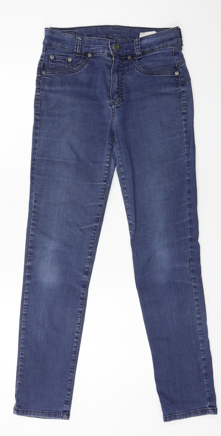 Preworn Womens Blue  Denim Skinny Jeans Size 8 L29 in