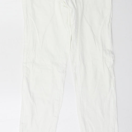 Denim & Co. Womens White  Denim Skinny Jeans Size 10 L31 in