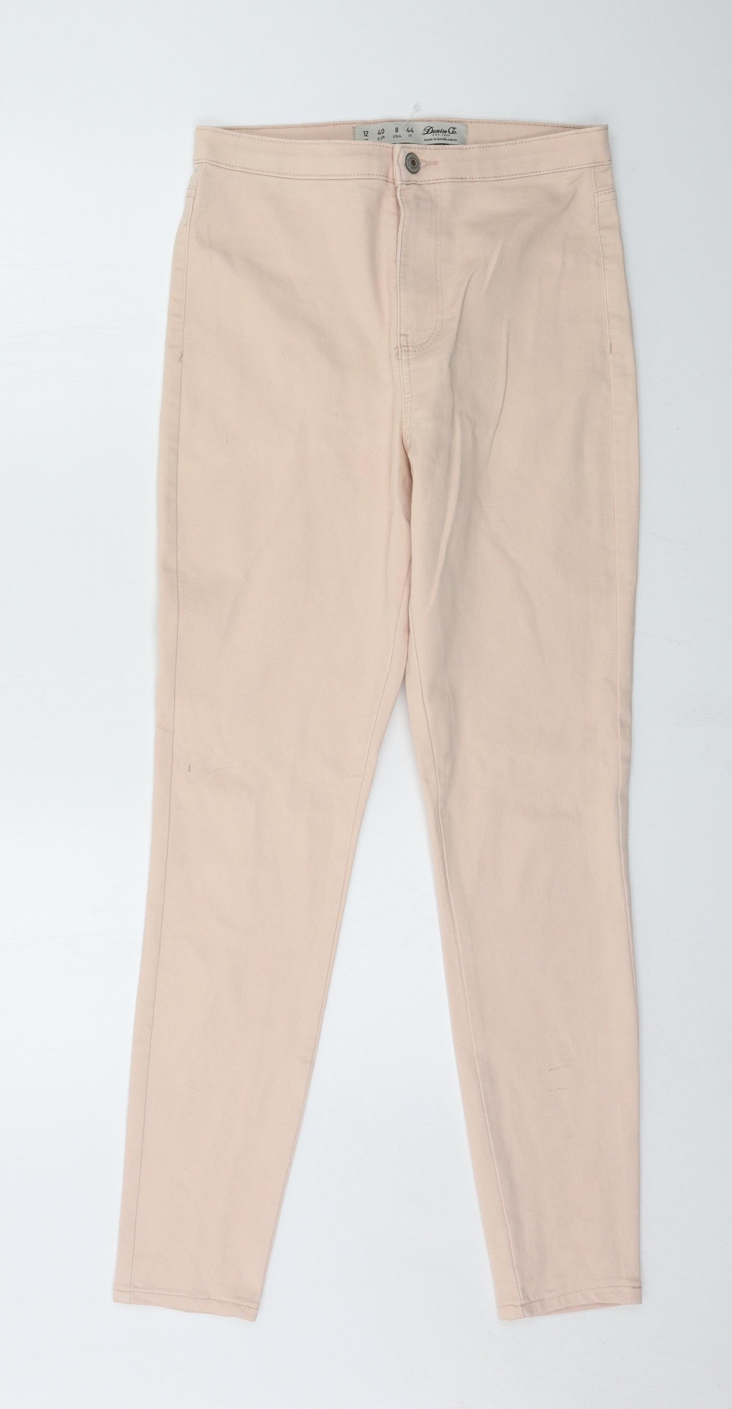 Denim & Co. Womens Pink  Denim Jegging Jeans Size 12 L29 in
