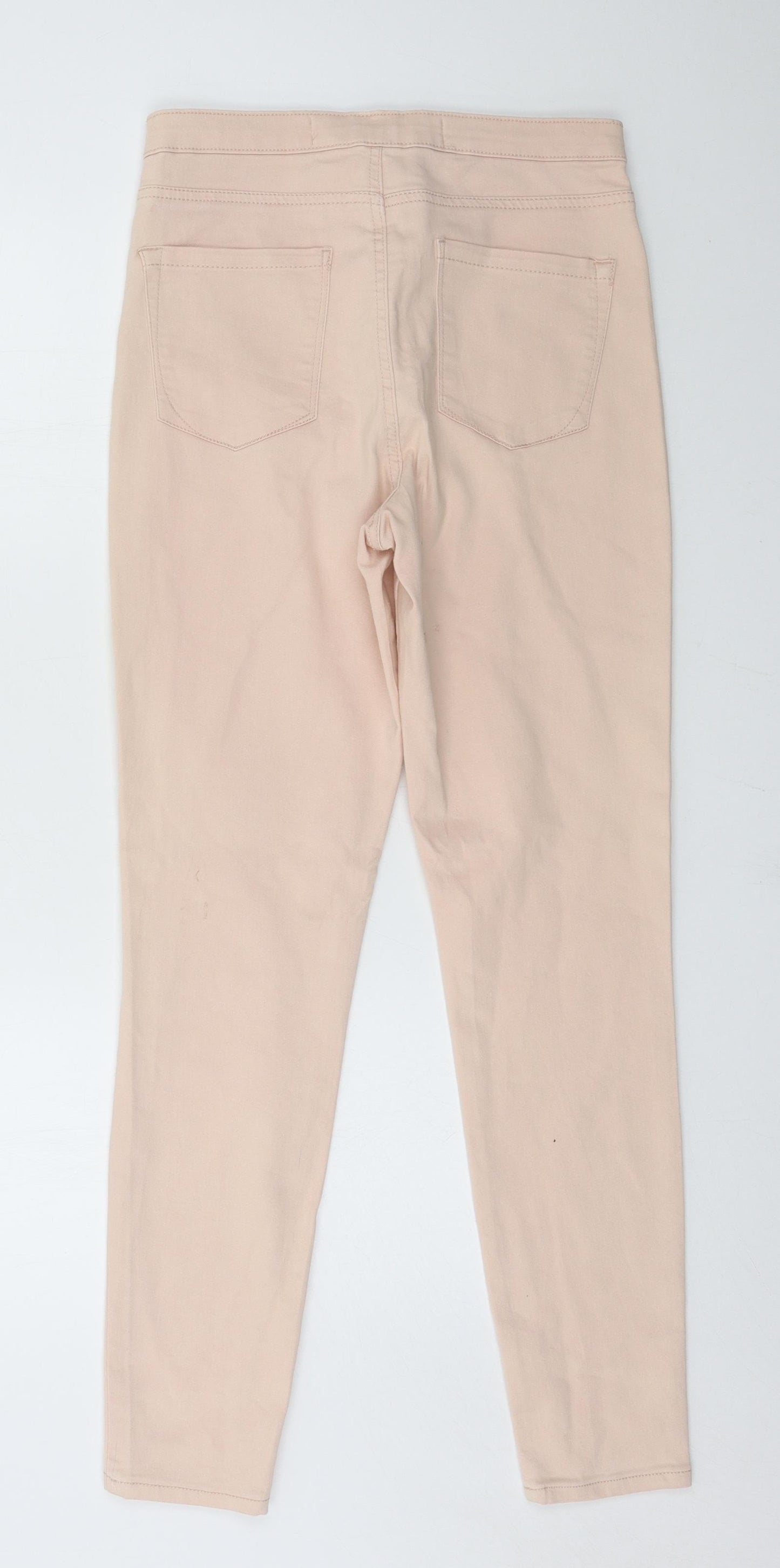 Denim & Co. Womens Pink  Denim Jegging Jeans Size 12 L29 in