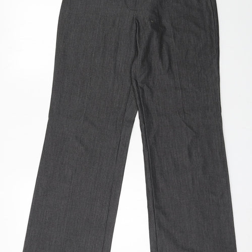 Preworn Womens Green Striped  Trousers  Size 12 L31 in