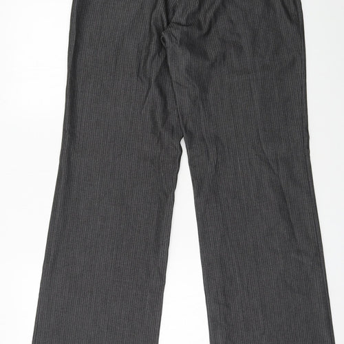 Preworn Womens Green Striped  Trousers  Size 12 L31 in