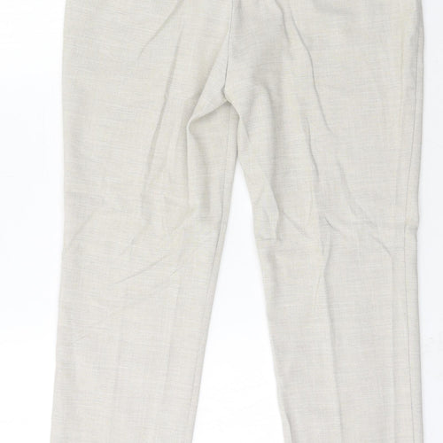 Zara Womens Ivory   Trousers  Size 8 L27 in