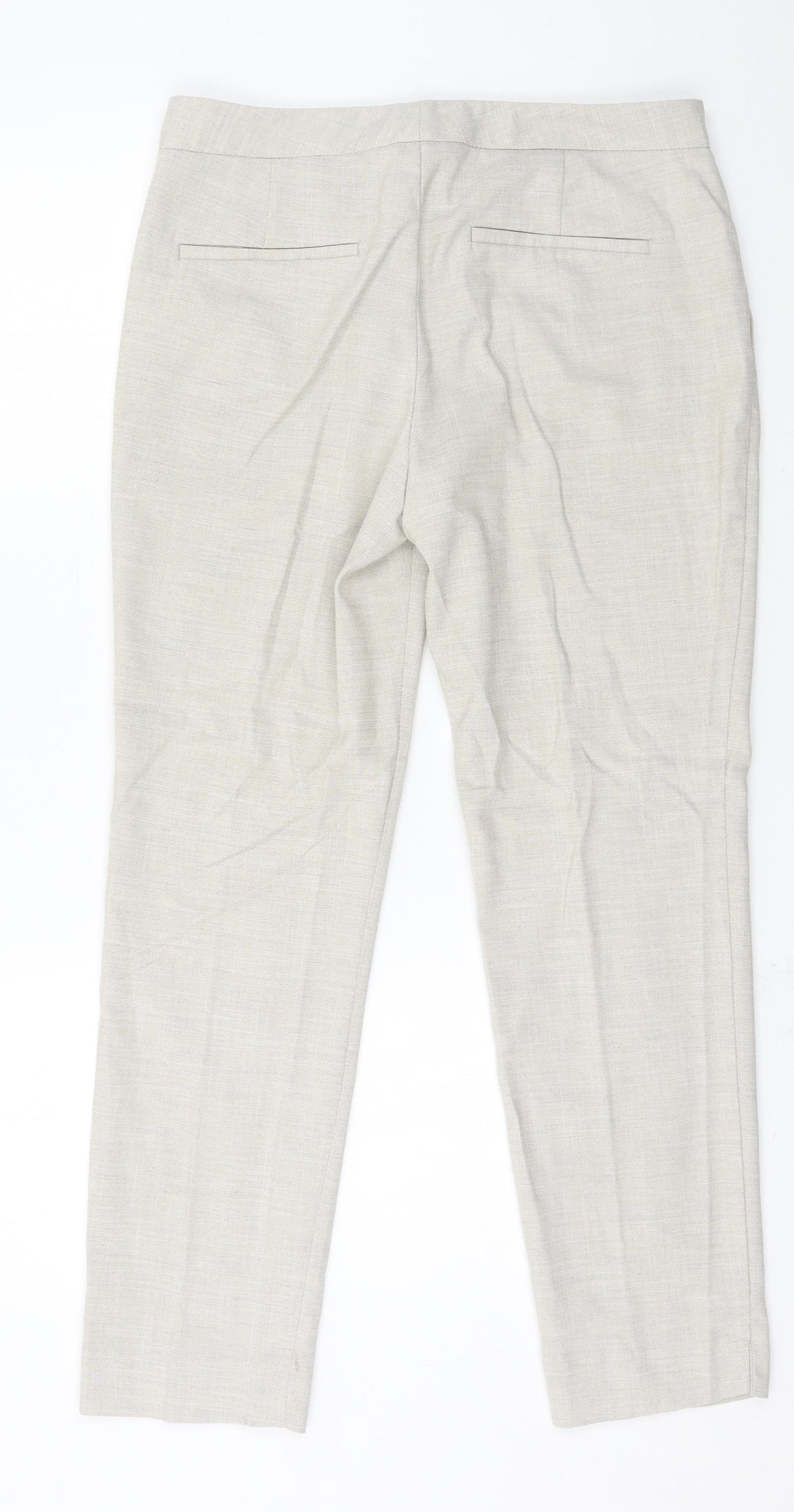 Zara Womens Ivory   Trousers  Size 8 L27 in