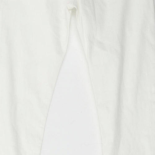Denim & Co. Womens White  Denim Skinny Jeans Size 10 L28 in