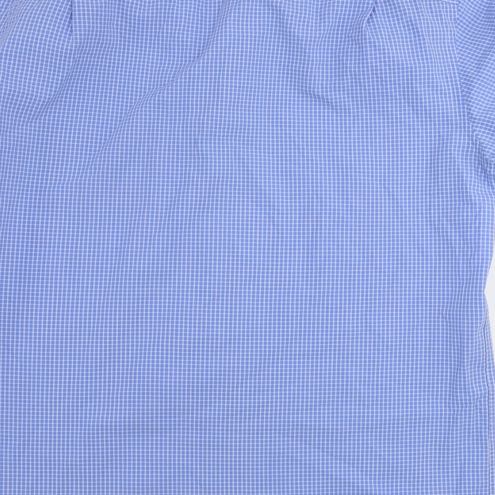 Marks and Spencer  Mens Blue Check   Button-Up Size 16
