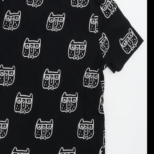 George Boys Black Animal Print  Basic T-Shirt Size 2-3 Years