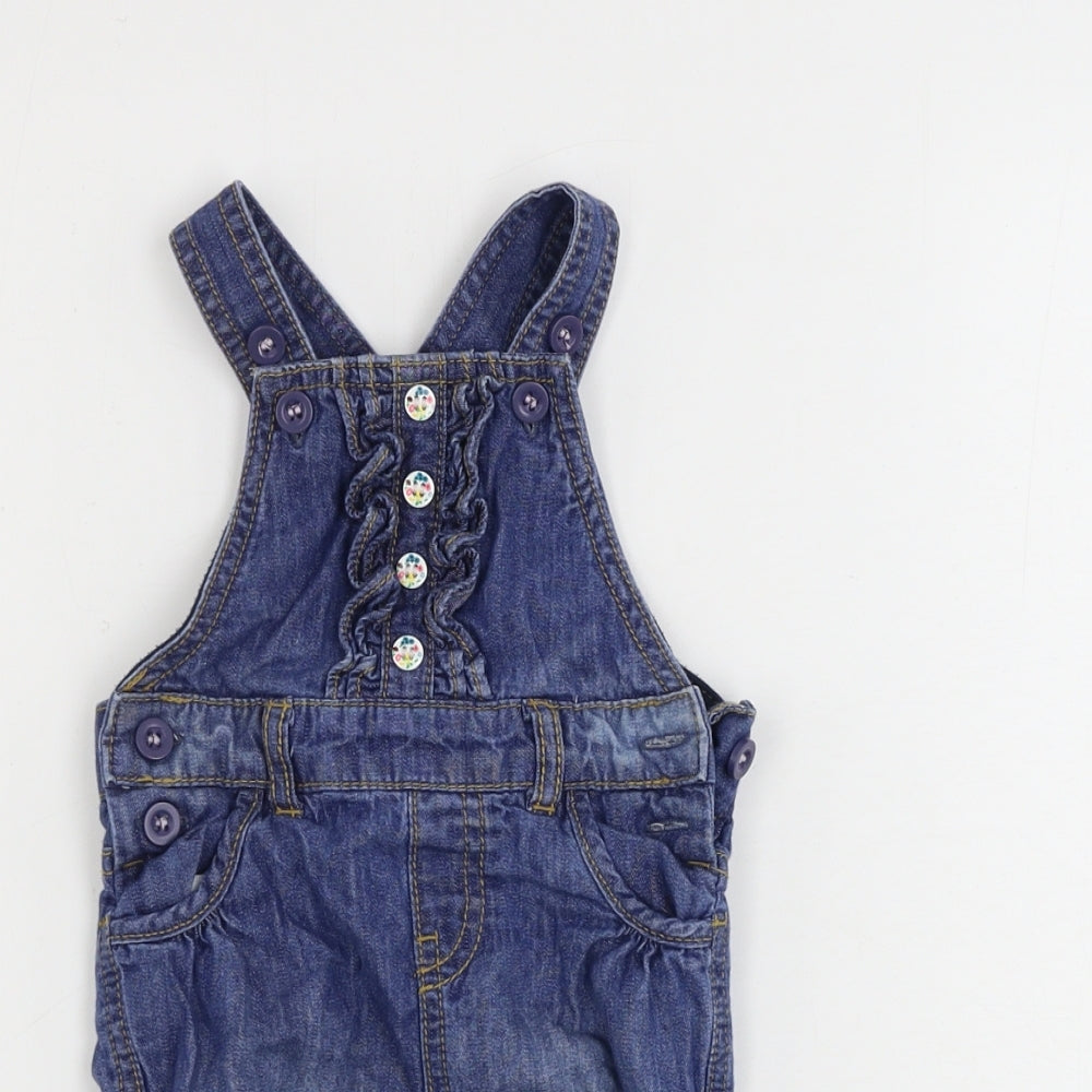 Mothercare  Girls Blue   Coverall One-Piece Size 0-3 Months