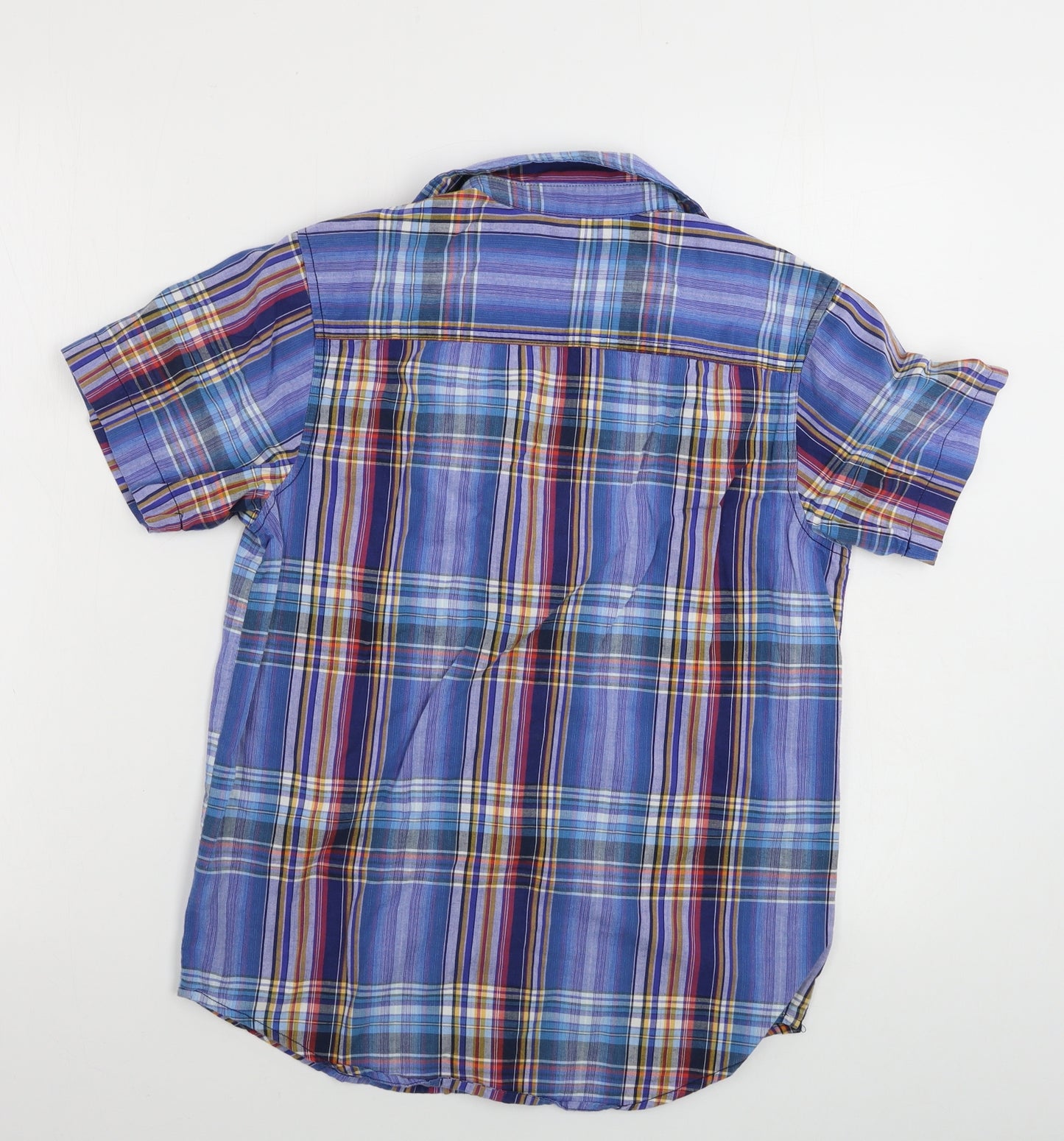 Old Navy Mens Blue Check   Button-Up Size L