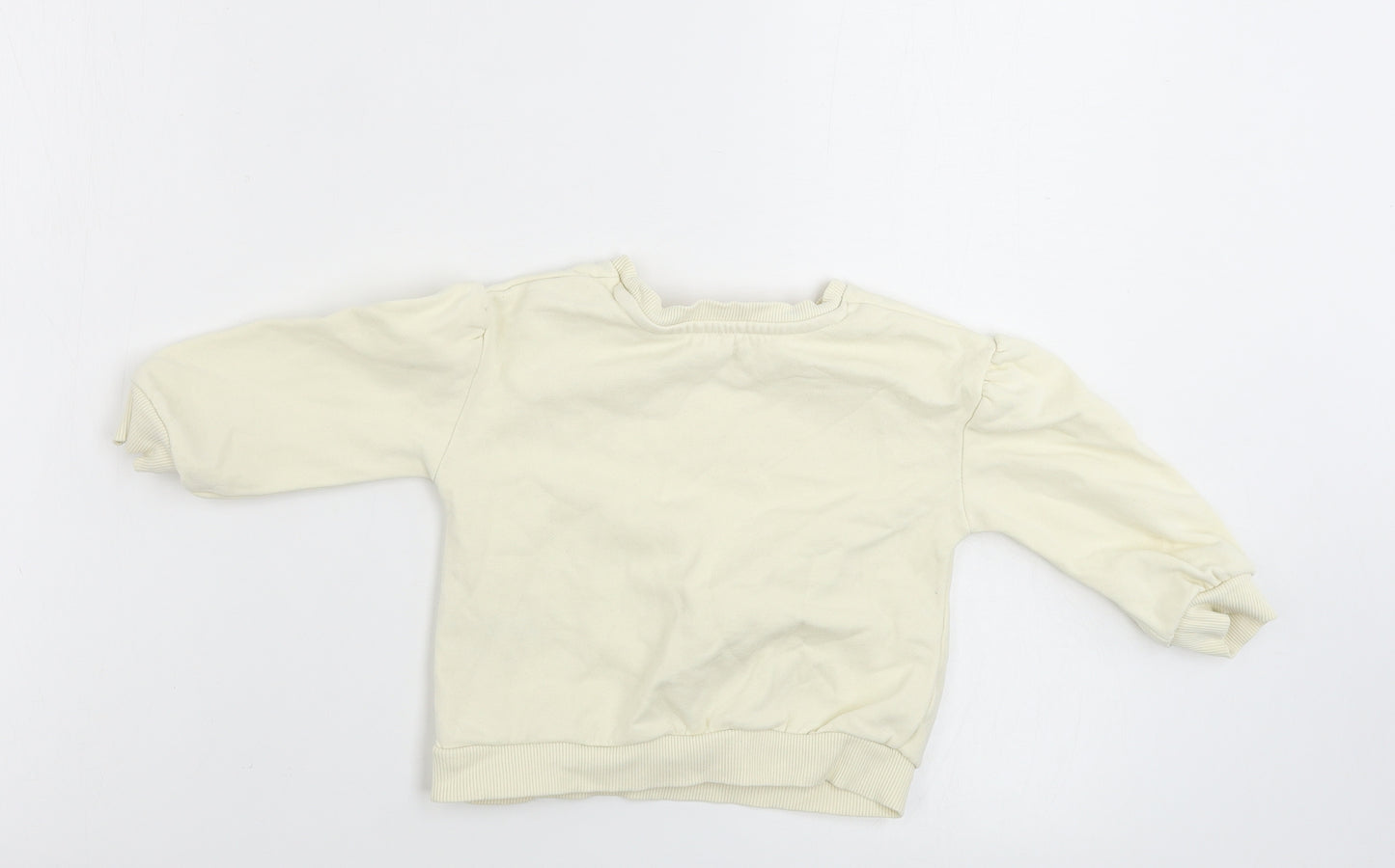 Nutmeg  Girls Beige Floral  Pullover Jumper Size 2 Years