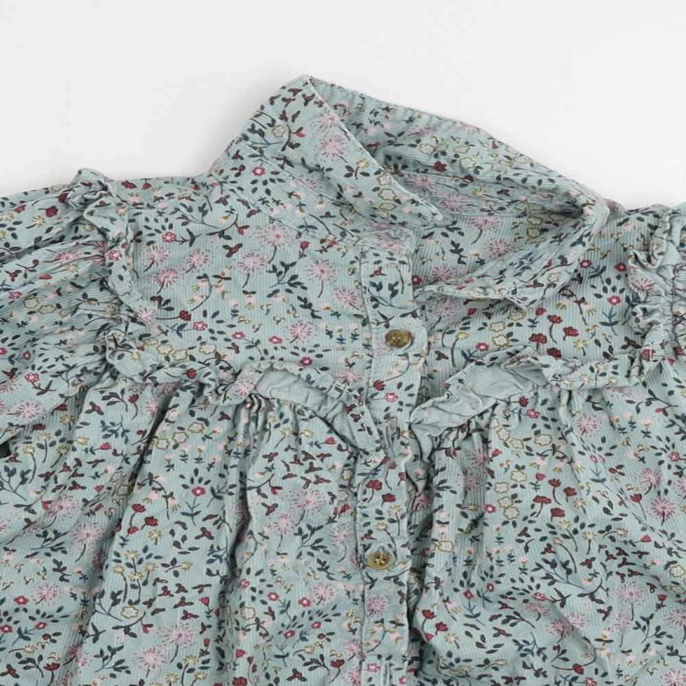 NEXT  Girls Green Floral  A-Line  Size 2 Years