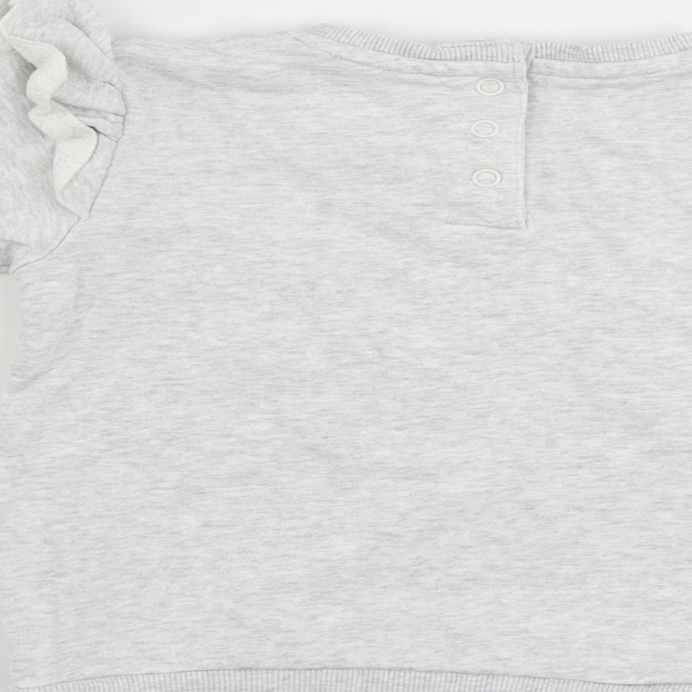 Marks and Spencer  Girls Grey   Pullover Jumper Size 18-24 Months