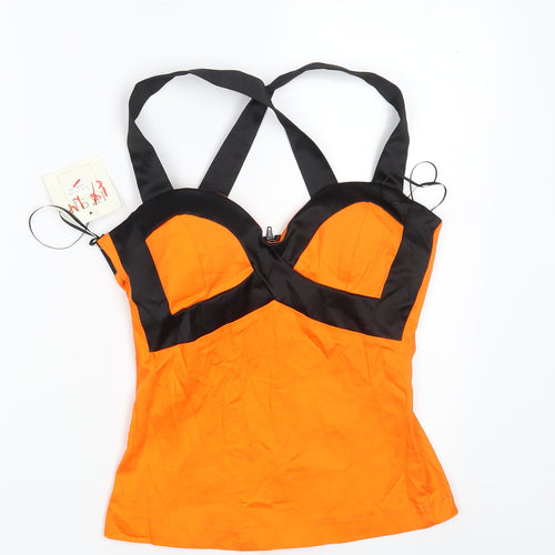 Ikon Womens Orange   Cropped Tank Size 10