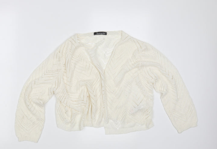 Bonmarché Womens Ivory Wrap Jumper Size M