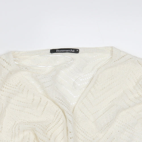 Bonmarché Womens Ivory   Wrap Jumper Size M