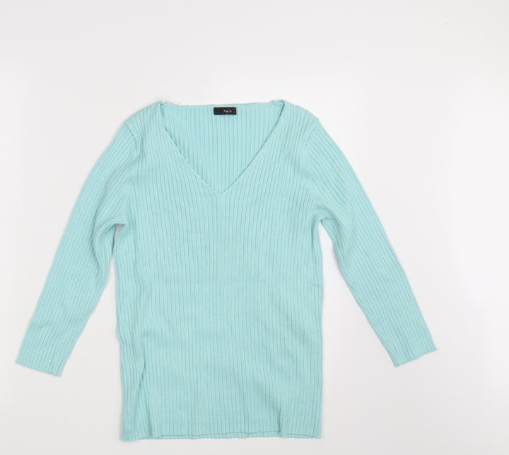 M & Co. Womens Blue Pullover Jumper Size 14
