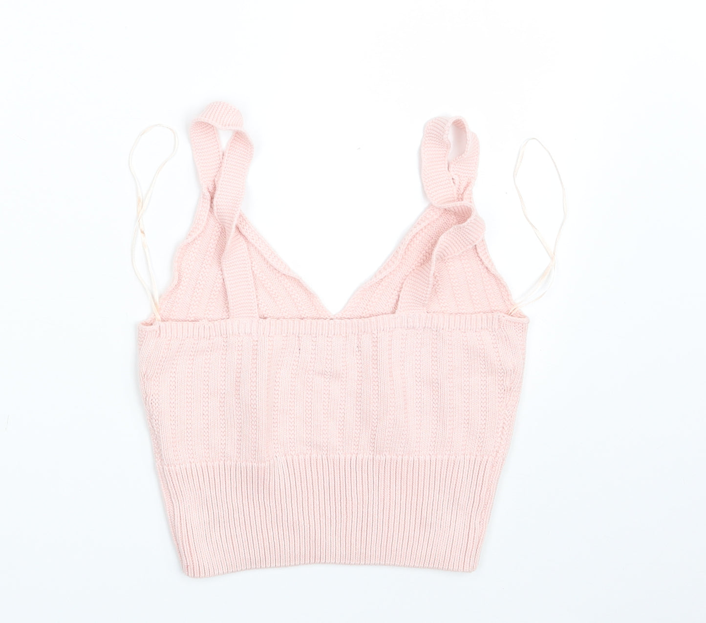 New Look Womens Pink  Knit Cropped Tank Size 6