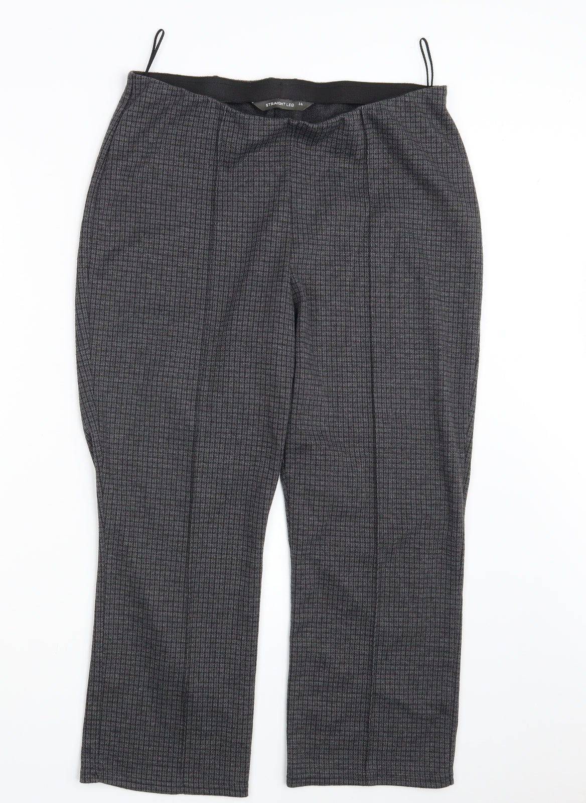 Bonmarché Womens Grey   Cropped Trousers Size 14 L25 in