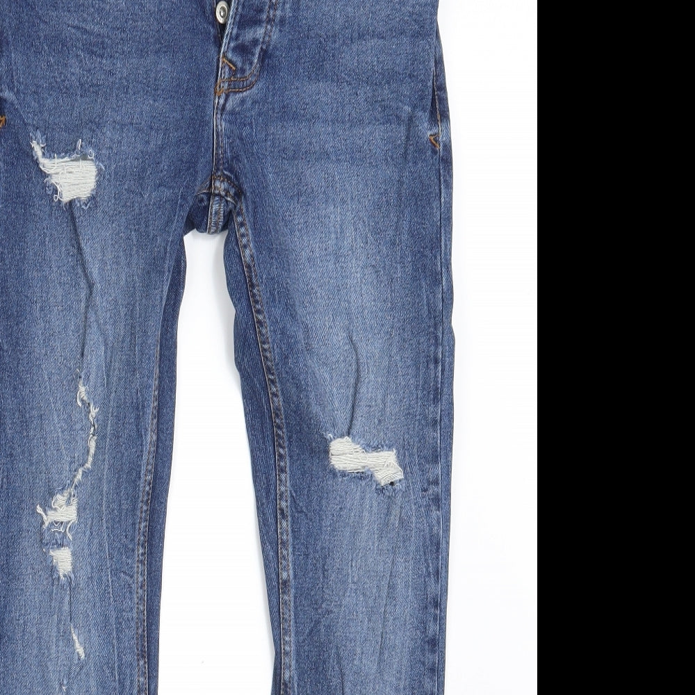 Topman Mens Blue  Denim Straight Jeans Size 30 in L32 in