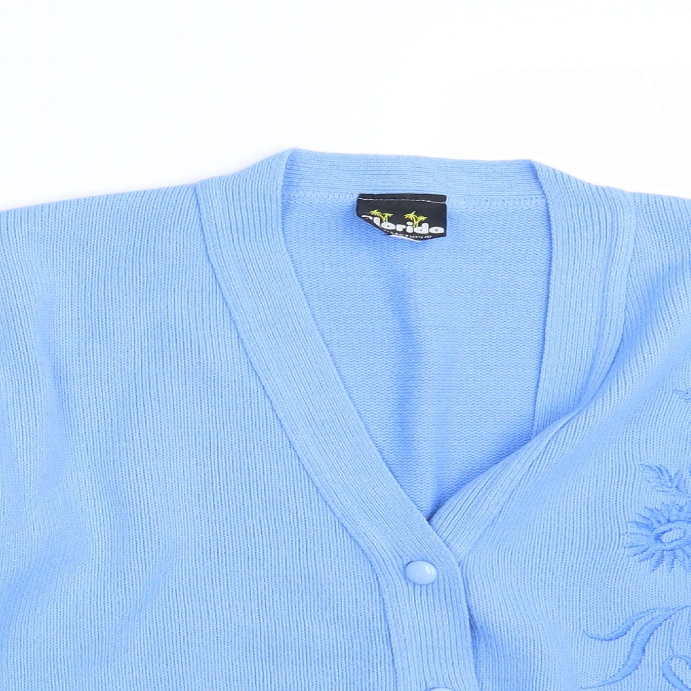 Florida Womens Blue  Knit Cardigan Jumper Size M