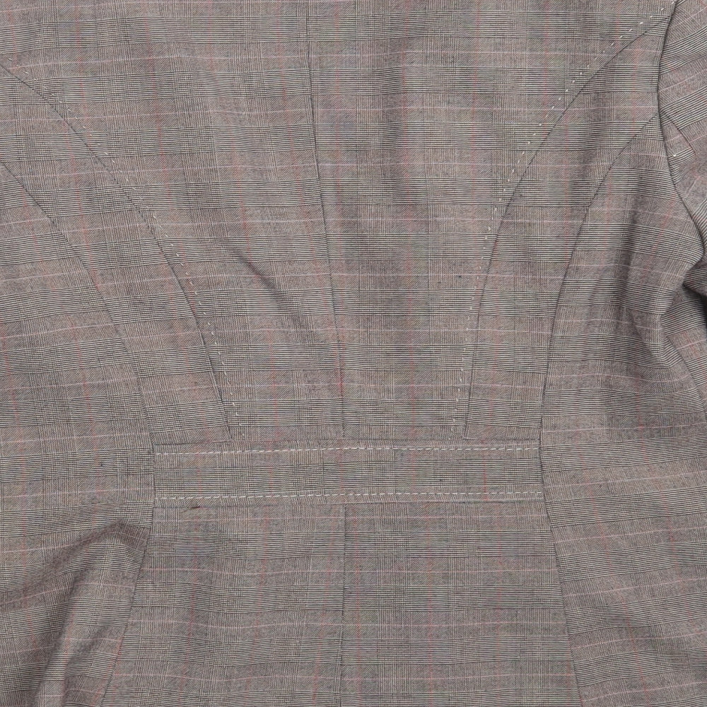 NEXT Womens Brown Check  Jacket Blazer Size 12