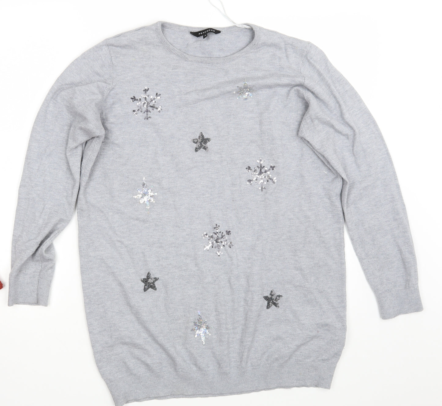 Peacocks Womens Grey   Pullover Sweatshirt Size 16