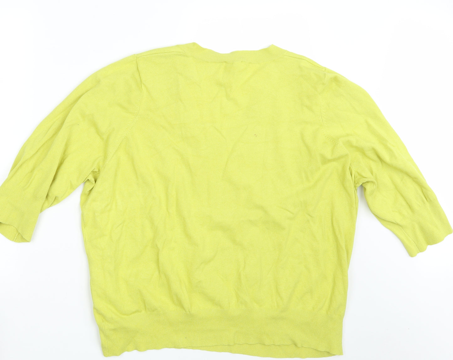 Evans Womens Yellow  Knit Pullover Jumper Size 26