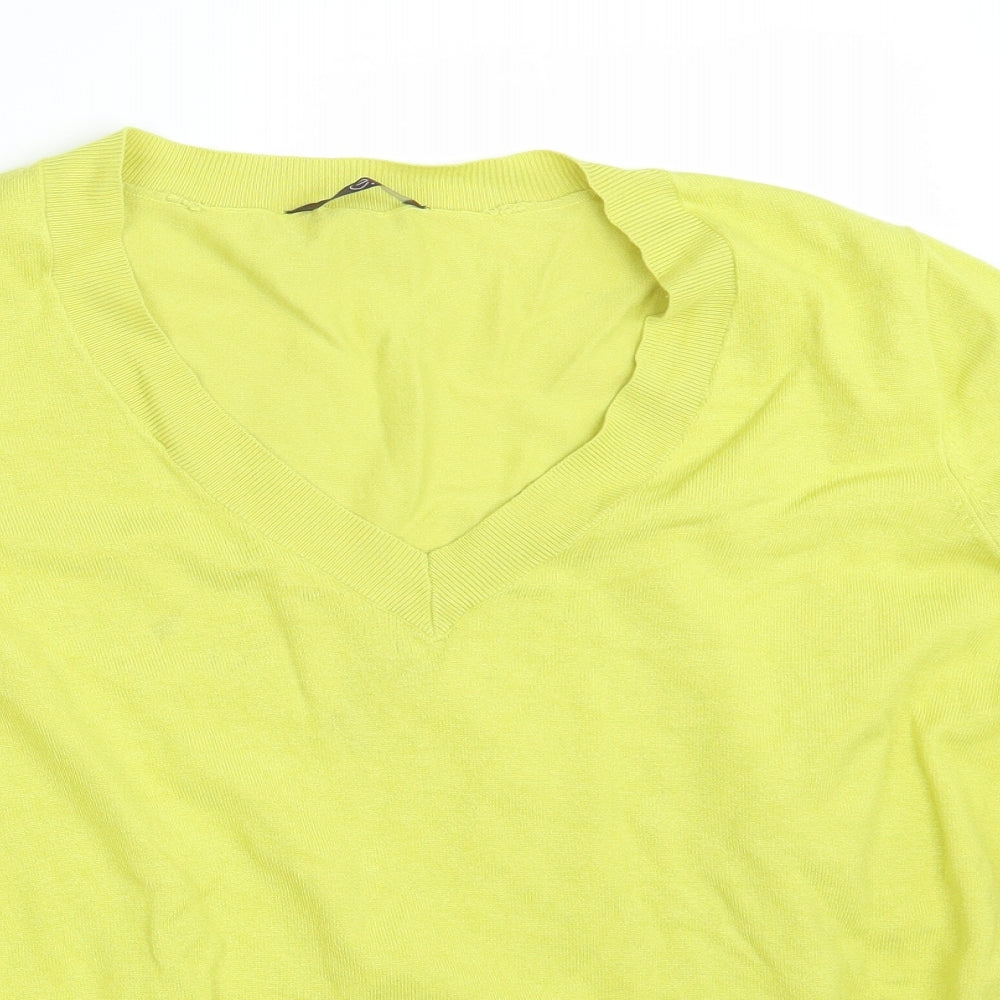 Evans Womens Yellow  Knit Pullover Jumper Size 26