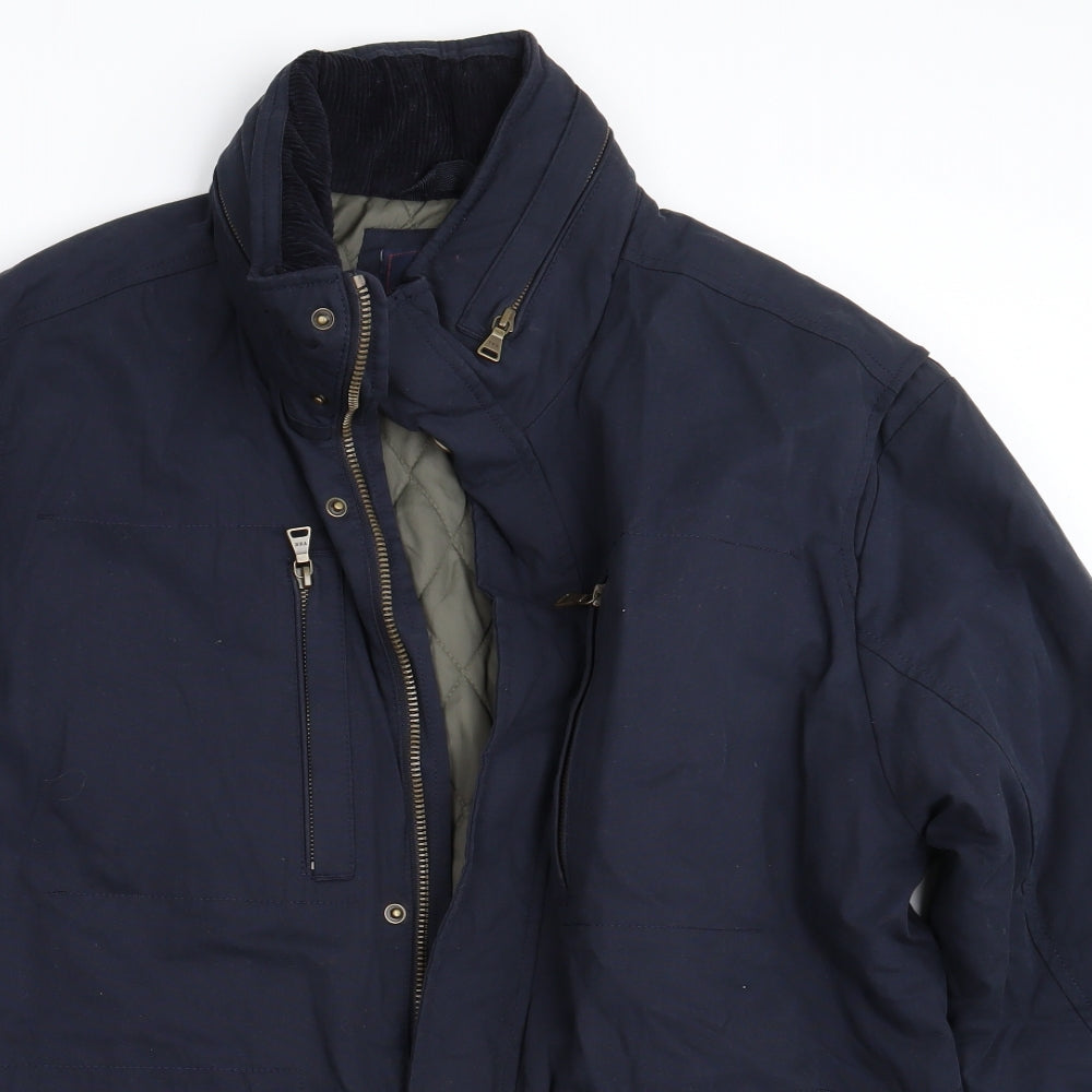 Blue Harbour Mens Blue   Overcoat Coat Size XL