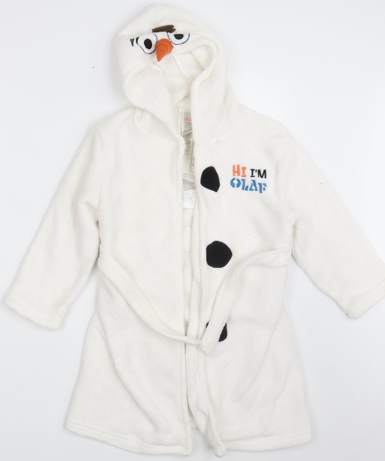 Avon Boys White    Robe Size 7-8 Years  -  I am Olaf